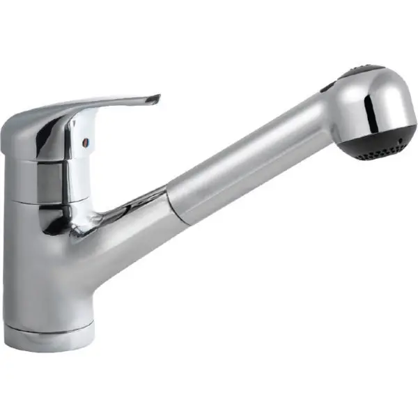 Hamat -  EVPO-1000 PC - Dual Function Pull Out Kitchen Faucet, Polished Chrome