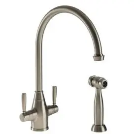 Hamat - EXDH-4000 AB - Traditional Brass Faucet with Side Spray in Antique Brass