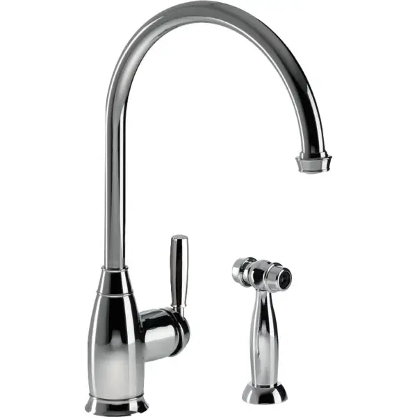 Hamat - EXSH-4000 PC - Traditional Brass Single Lever Faucet with Side Spray, Polished Chrome