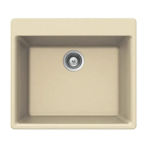 Hamat - SIO-2420ST-SD - Granite Topmount Single Bowl Kitchen Sink, Sand