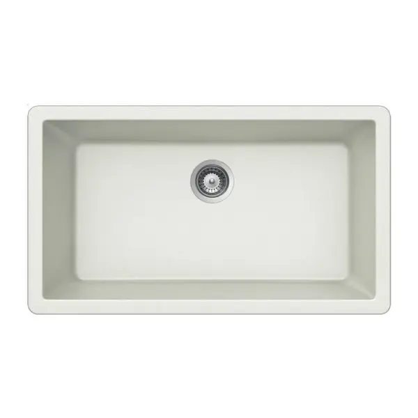 Hamat - SIO-3319SU-MO - Granite Undermount Large Single Bowl Kitchen Sink, Mocha