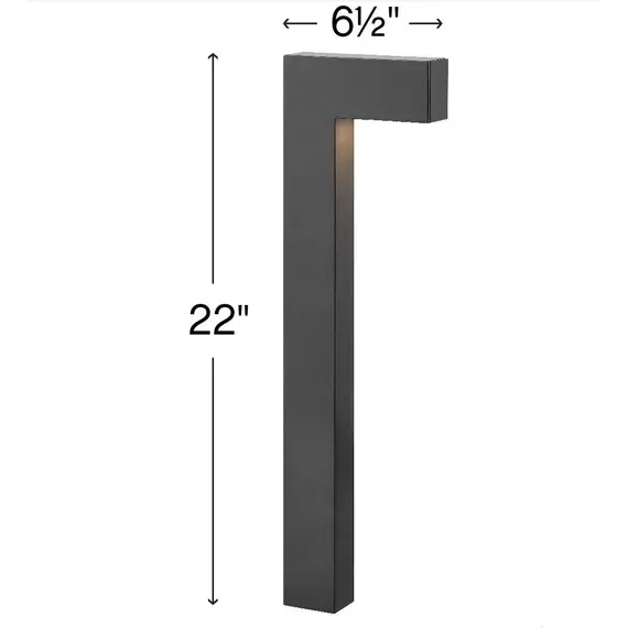 Hinkley 1518SK-LED Atlantis 12V LED Path Light, Satin Black