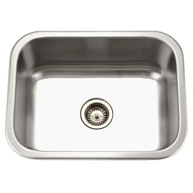 Houzer Medallion Classic Series 23" Stainless Steel Undermount Single Bowl Kitchen Sink includes Basket Strainer