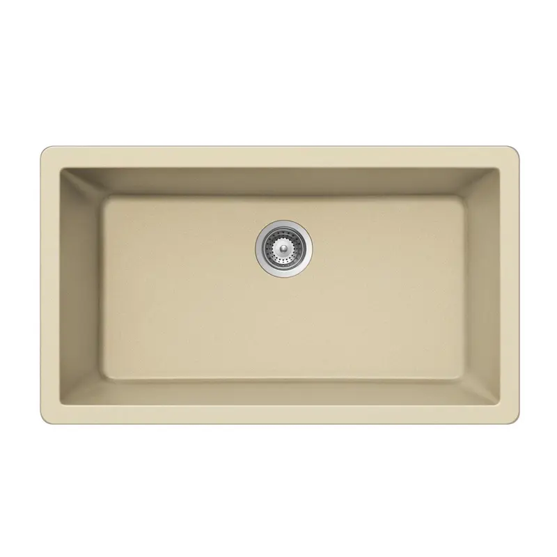 Houzer Quartztone Series 33" Granite Undermount Single Bowl Kitchen Sink, V-300U SAND