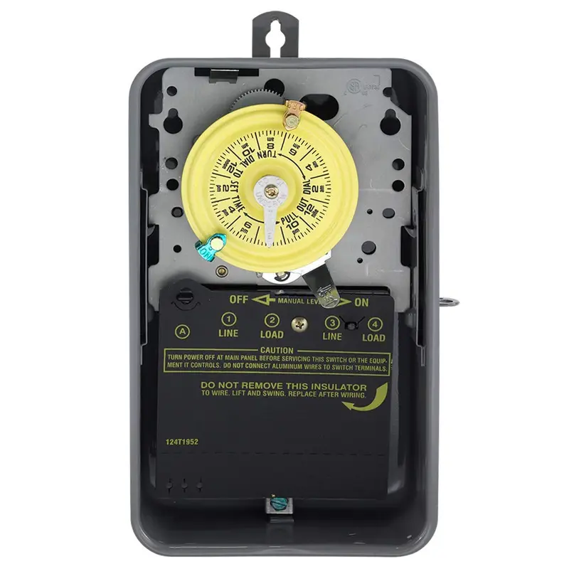 Intermatic - T104R - Electromechanical Timer, 208-277 V, 40 A, 1-23 hr, 1-12 Cycles per Day
