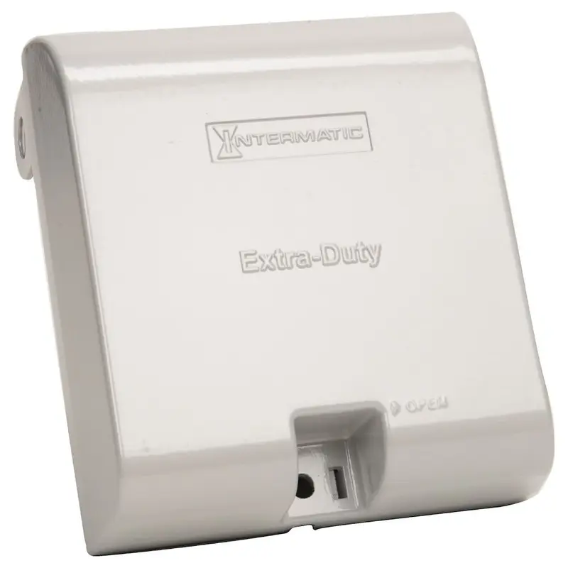 Intermatic - WP1030MXD - Extra-Duty Die-Cast In-Use Weatherproof Cover, Double-Gang, Vrt, 3.125" Gray