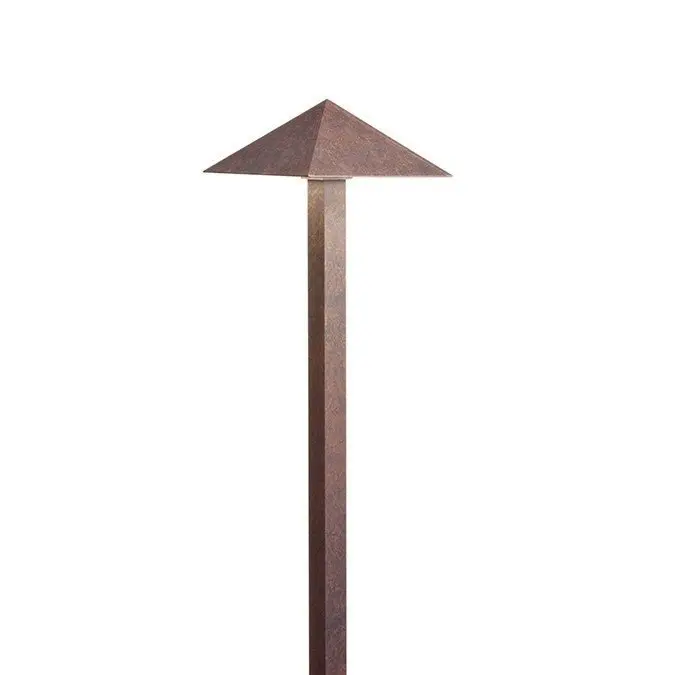 Kichler - 15802TZT - LED Pyramid Path Light, Textured Tannery Bronze, Updated LED Lamp Style