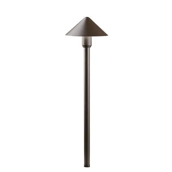 Kichler 16120AZT27 Fundamentals LED Path Light, Textured Architectural Bronze, 2700K