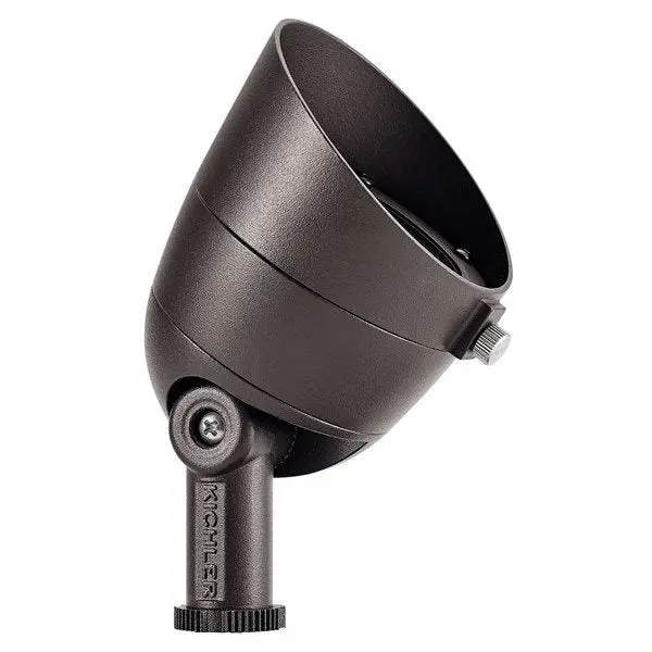 Kichler 16153AZT27 300-Lumen 2700K 10° LED Landscape Spotlight – Textured Architectural Bronze