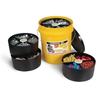King Innovation 47506 5-Gallon Storage Pail with Lid and 6 Small Trays