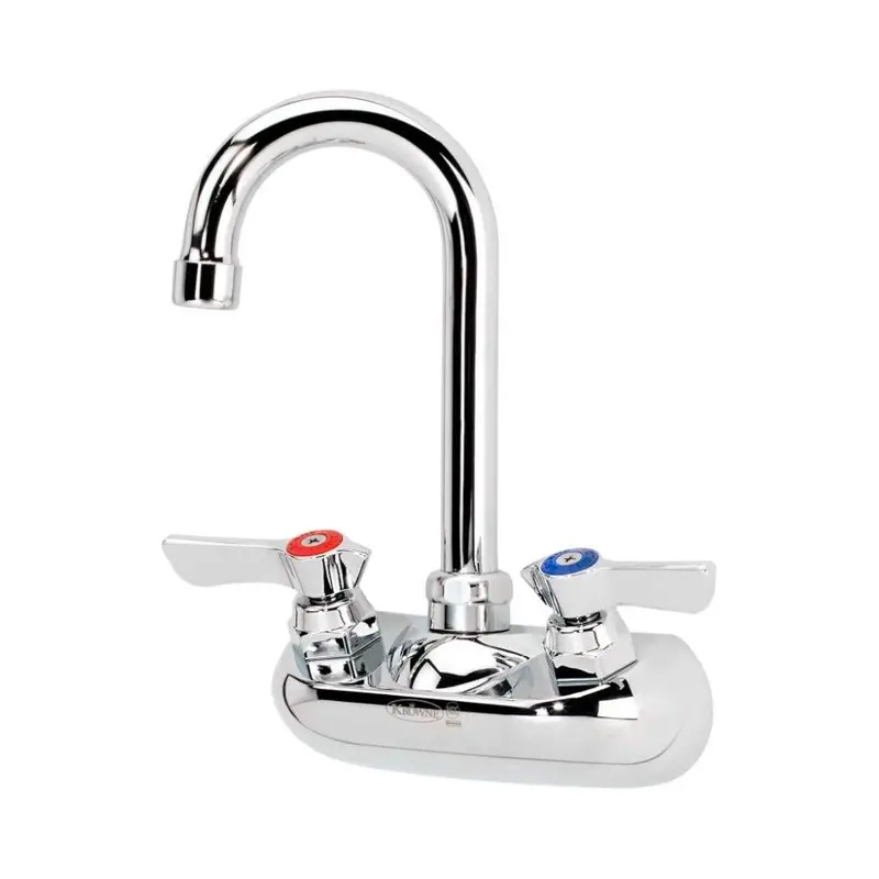 Krowne 10-400L Silver Series 4 in. Wall-Mount Faucet, 3-1/2 in. Gooseneck