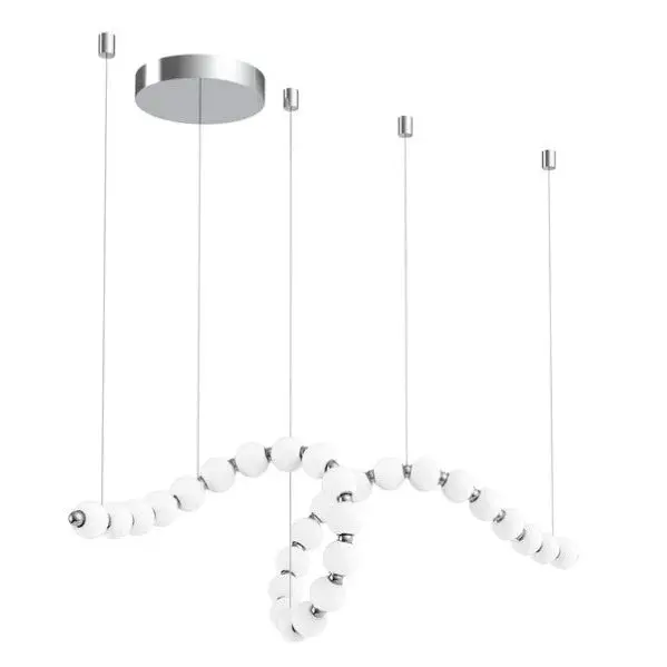 Kuzco Alora Lighting Akoya CH321508CH Chandelier | Chrome 24-Inch 8-Light