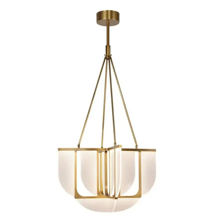 Kuzco Alora Lighting Anders CH336830VB Chandelier | Vintage Brass 30-Inch 8-Light