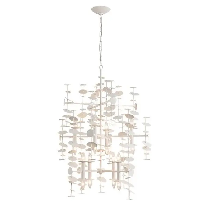 Kuzco Alora Lighting Yukari CH340041MW LED Chandelier Matte White 41-Inch