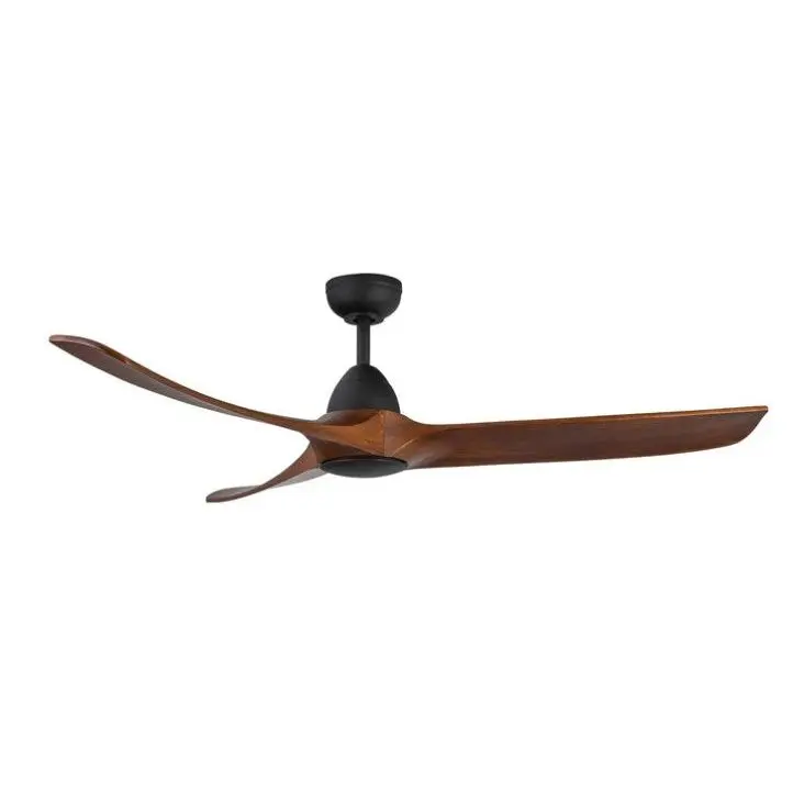 Kuzco Baylor 60-in Matte Black/Dark Walnut LED Ceiling Fan CF77860-MB/DW