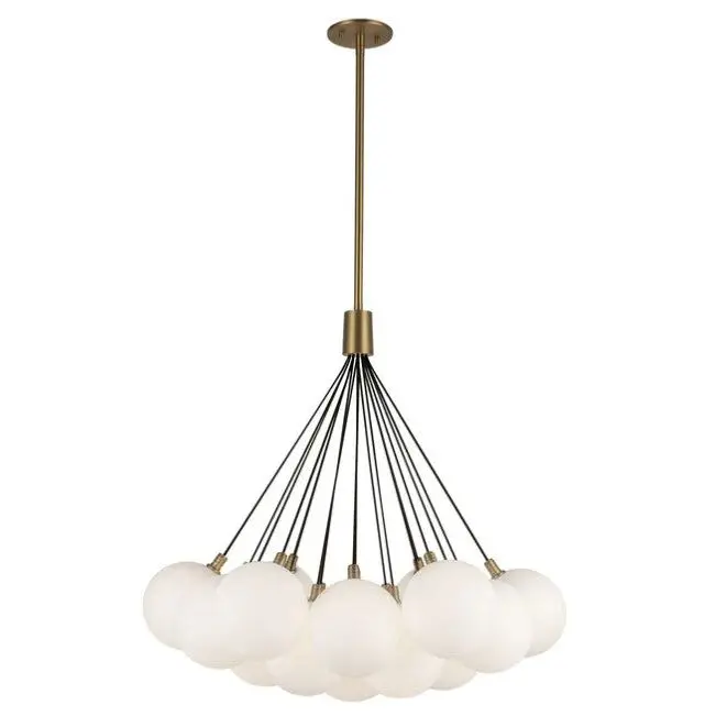 Kuzco Bolla CH3128-BG/OP LED Chandelier | Brushed Gold 28-Inch