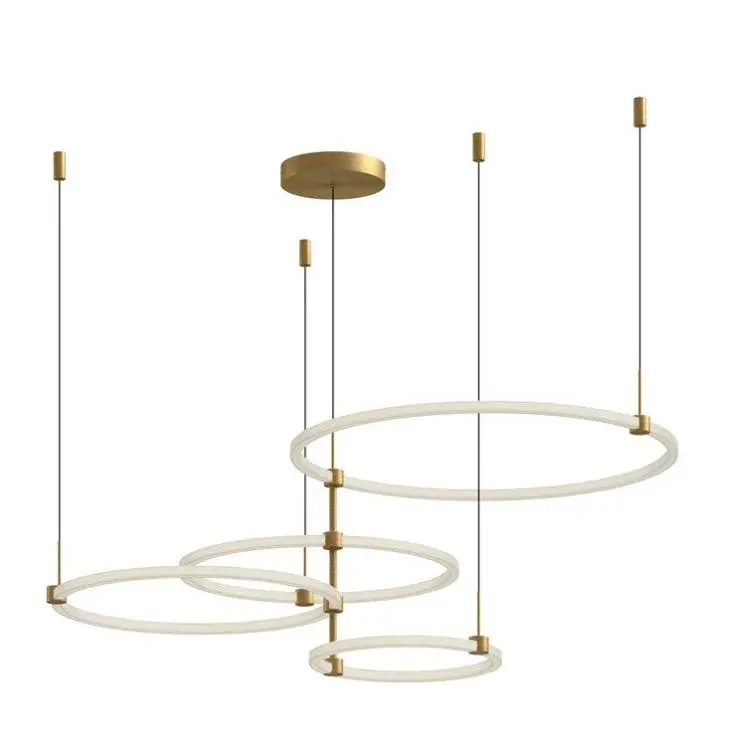 Kuzco Bruni CH24755-BG LED Chandelier | Brushed Gold 55-Inch