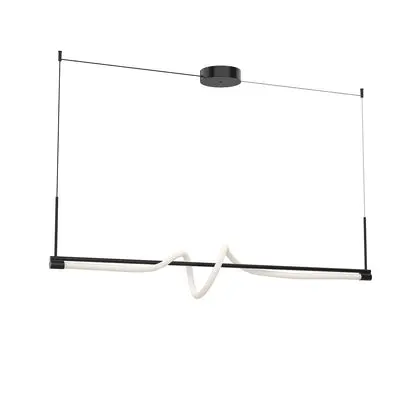 Kuzco Cursive 54-in Black LED Linear Pendant LP95354-BK