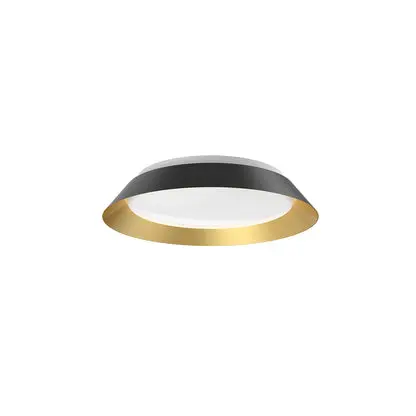 Kuzco Jasper 14-in Black/Gold LED Flush Mount FM43414-BK/GD