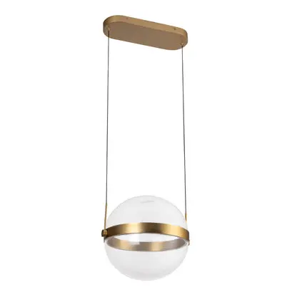 Kuzco Pisces 12-in Brushed Gold/Light Guide LED Pendant PD75912-BG/LG-3CCT