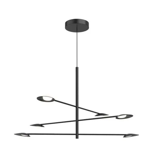 Kuzco Rotaire CH90136-BK LED Chandelier Black 36-Inch 62W