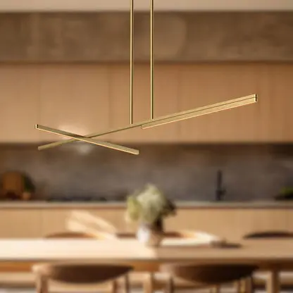 Kuzco Shift 48-in Brushed Gold LED Linear Pendant LP28748-BG
