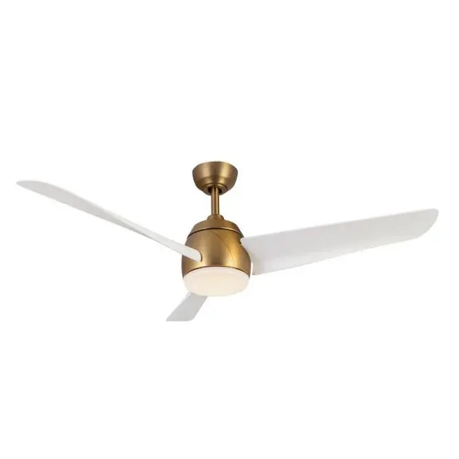 Kuzco Thalia 54-in Brushed Gold/Matte White LED Ceiling Fan CF91954-BG/WH