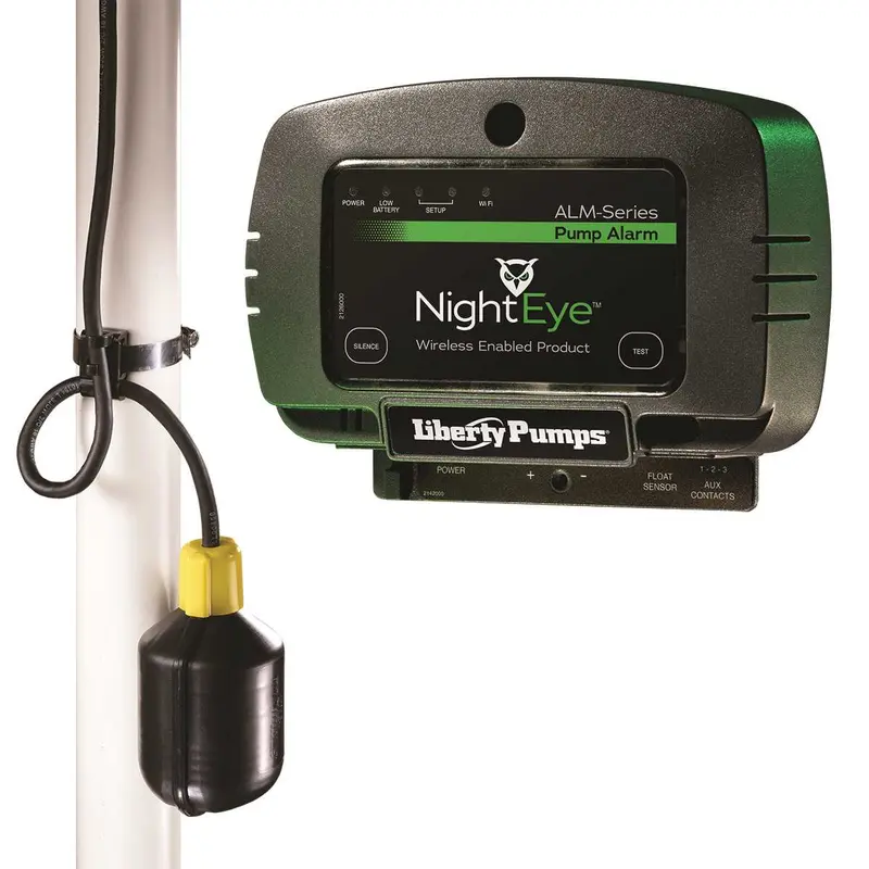 Liberty Pumps ALM-2-1-EYE NightEye Wireless High-Water Alarm with wide-angle Float, 10 ft Cord