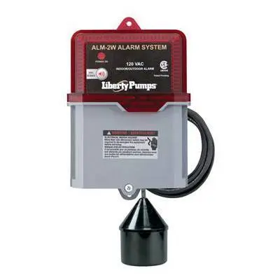 Liberty Pumps ALM-2W Indoor/Outdoor High-Water Alarm, 20 ft Float Cord