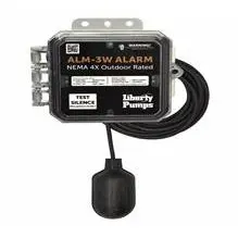Liberty Pumps ALM-3W Commercial Outdoor High-Water Alarm, 20 ft Float Cord