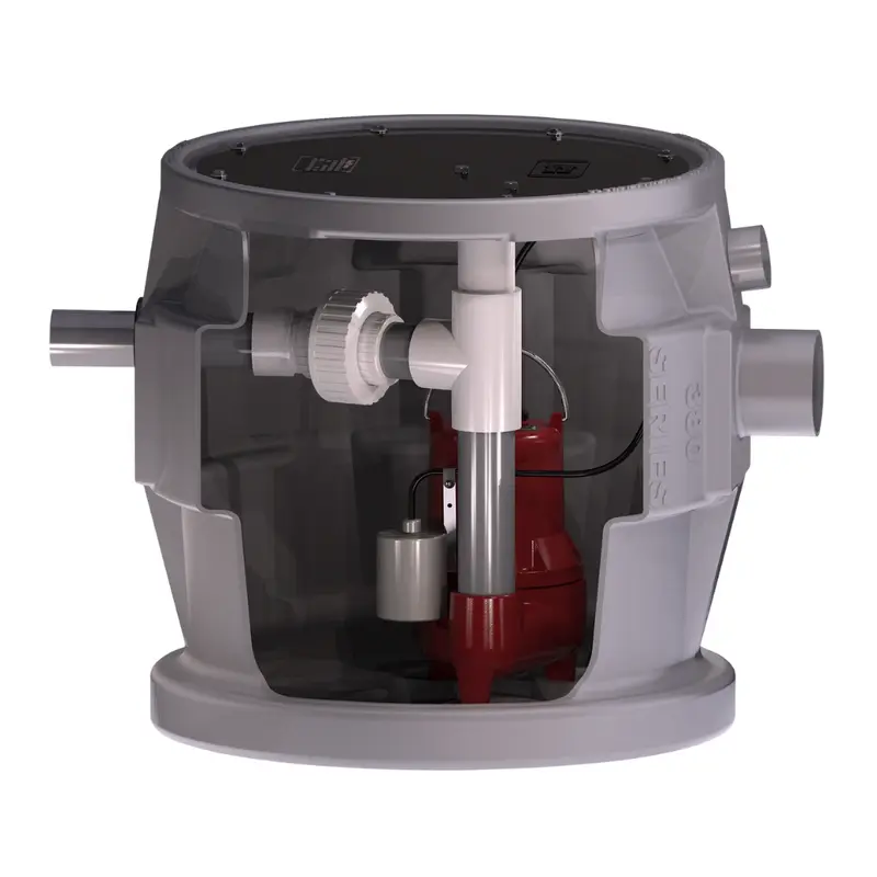 Liberty Pumps P382LE51SD-2 Pro380 Side Discharge Sewage System, 1/2 HP