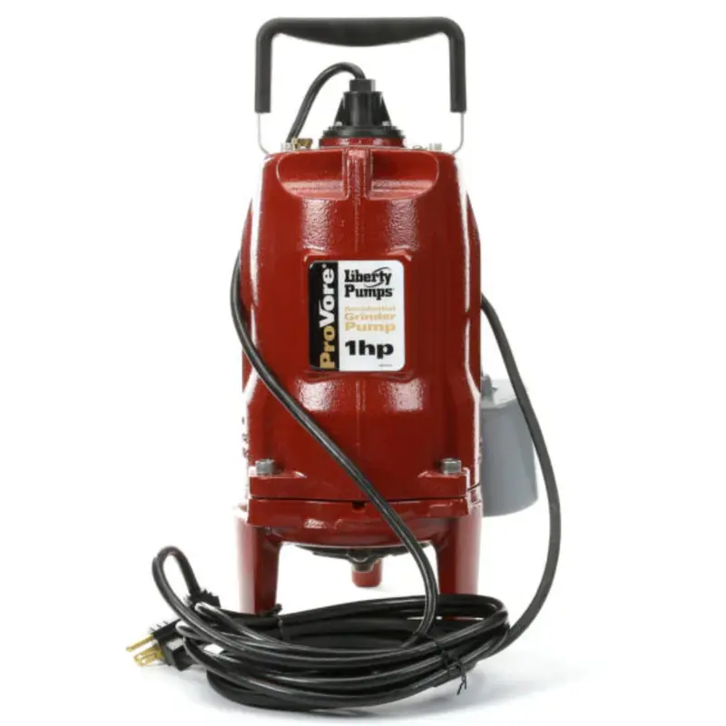 Liberty Pumps PRG101A ProVore Grinder Pump, 1 HP, 115 V, Automatic Wide-Angle Float