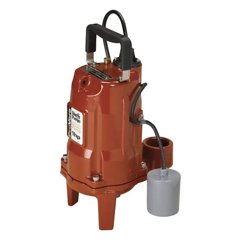 Liberty Pumps PRG102A ProVore Grinder Pump, 1 HP, 230 V, Automatic Wide-Angle Float