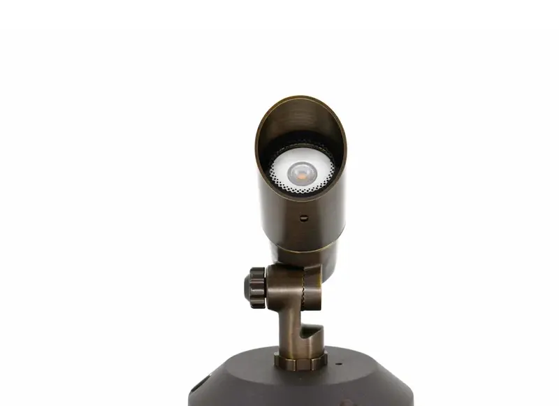 Lumien M4B2-3.5W-27K-A Brass Micro LED Uplight with Shroud - 3.5W 2700K Antique Brass