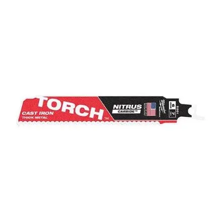 Milwaukee 48-00-5261 6 in. 8 TPI TORCH NITRUS CARBIDE Cast Iron Blade