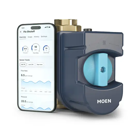 Moen 900-002 1-1/4 in. Flo Smart Water Monitor and Shutoff