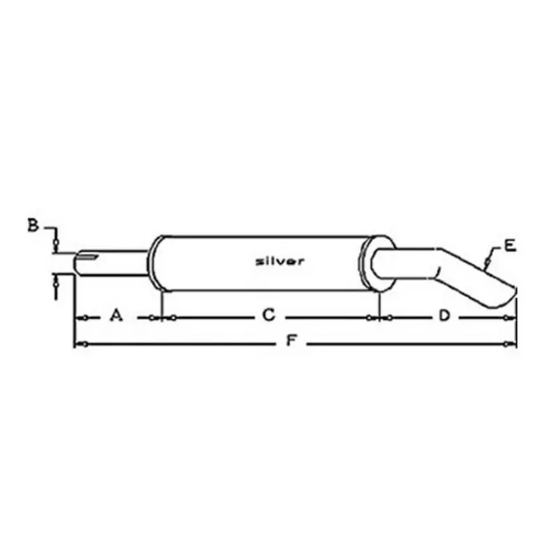 Muffler with Extension Pipe Fits Long Replaces TX12624