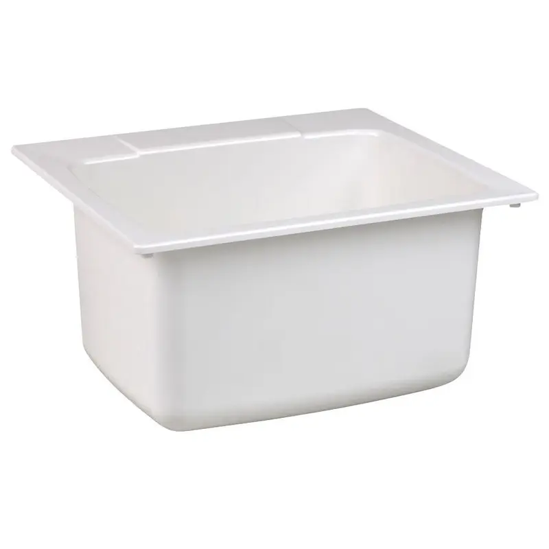Mustee 10 Self-Rimming Fiberglass Utility Sink - 25 x 22 in., White