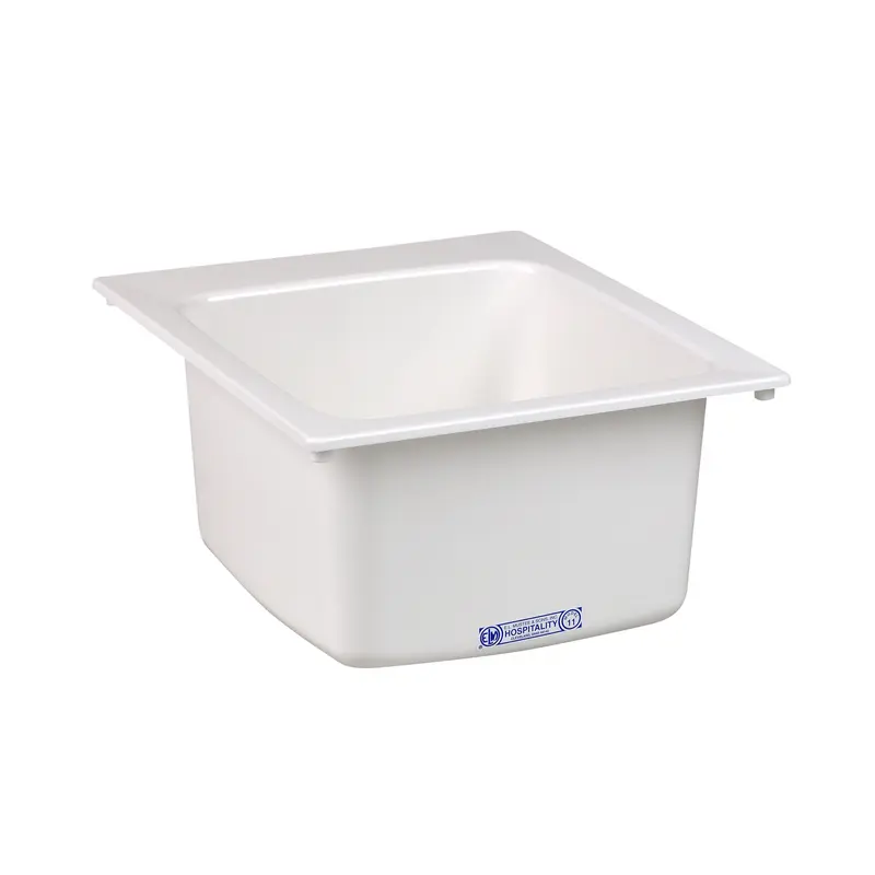 Mustee 11 Self-Rimming Fiberglass Utility Sink - 20 x 17 in., White