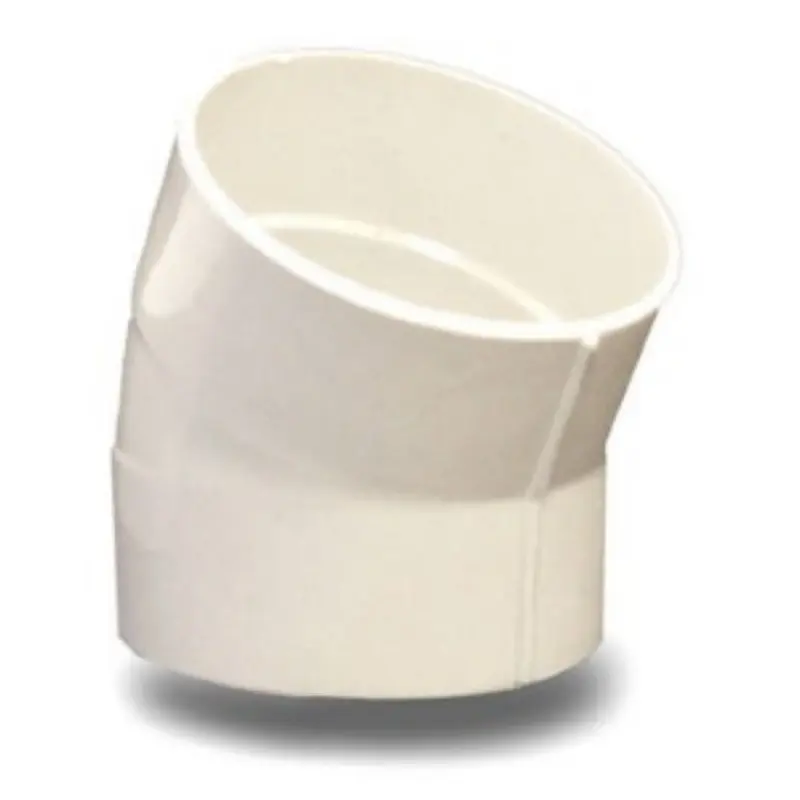 NDS 4P04 4 in. 22.5° PVC Sewer & Drain Elbow - Hub x Hub