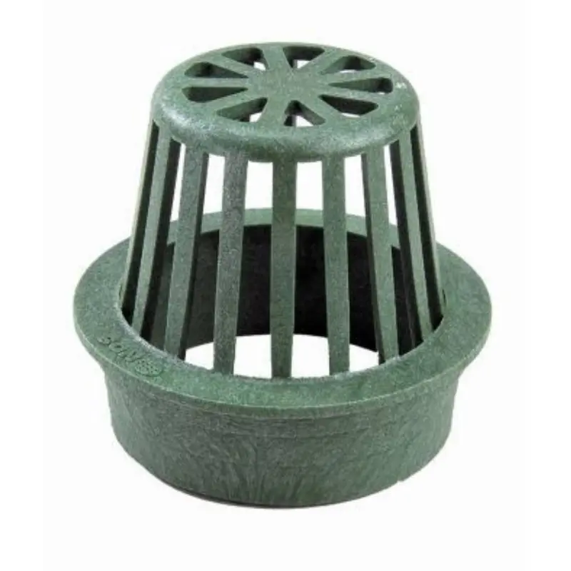 NDS 75 4 in. Round Atrium Drain Grate - Green