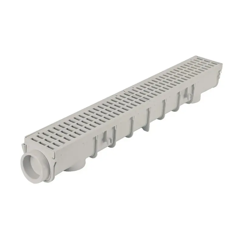 NDS 864 5 in. Pro Series Deep Profile Channel Drain Kit - Gray