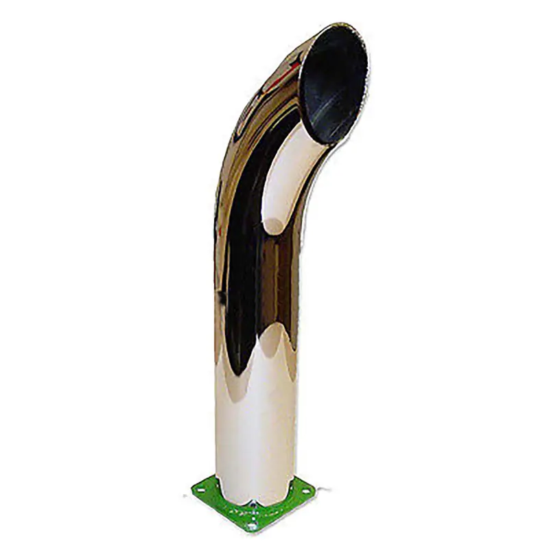 New Chrome Curved Muffler Stack w/ Dent Fits John Deere Tractor A