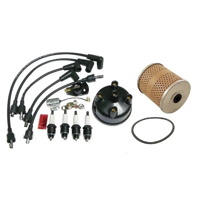 One New Tune-Up Kit Side Mount Wires Plugs Cap Points Rotor Fits Ford 8N