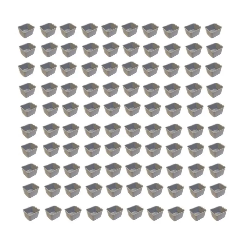 (Pack of 100) Gray Cage Cups hold 1 Pint (16 fl oz) to Hang Feed & Water for Pet