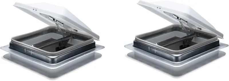 Pack of (2) Roof Vent Non-Powered with Exchange Lid - 14" White