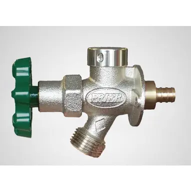 Prier C-144XXC-SGH Mild-Climate Anti-Siphon Wall Hydrant, 1/2-inch crimp PEX, Soft-Grip Handle