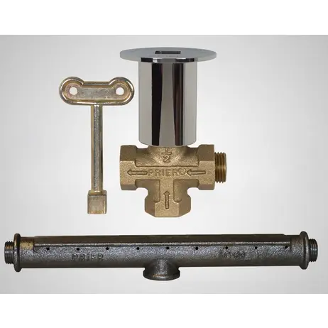 Prier C-71CP Hearthglow Log Lighter Kit with C-67 Valve, Chrome Escutcheon