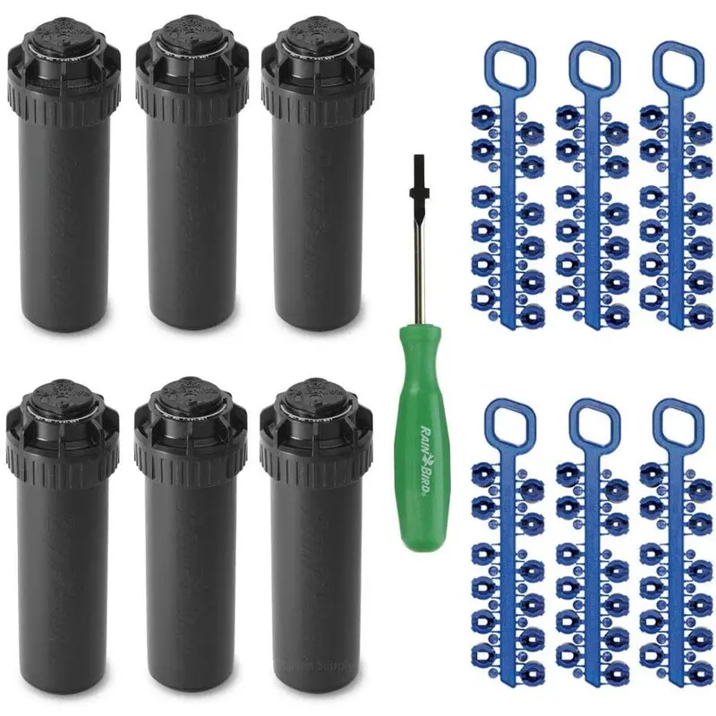 Rain Bird - 5004-PC-6PK - Part-Circle 4" Pop-up Rotor w/ Nozzle Trees and Rotortool (6 Pack)