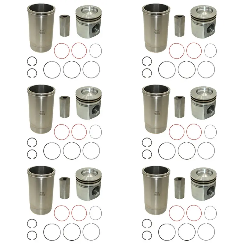 RE64509 Piston Liner Kit Set of 6 Fits John Deere 8.1L PowerTech